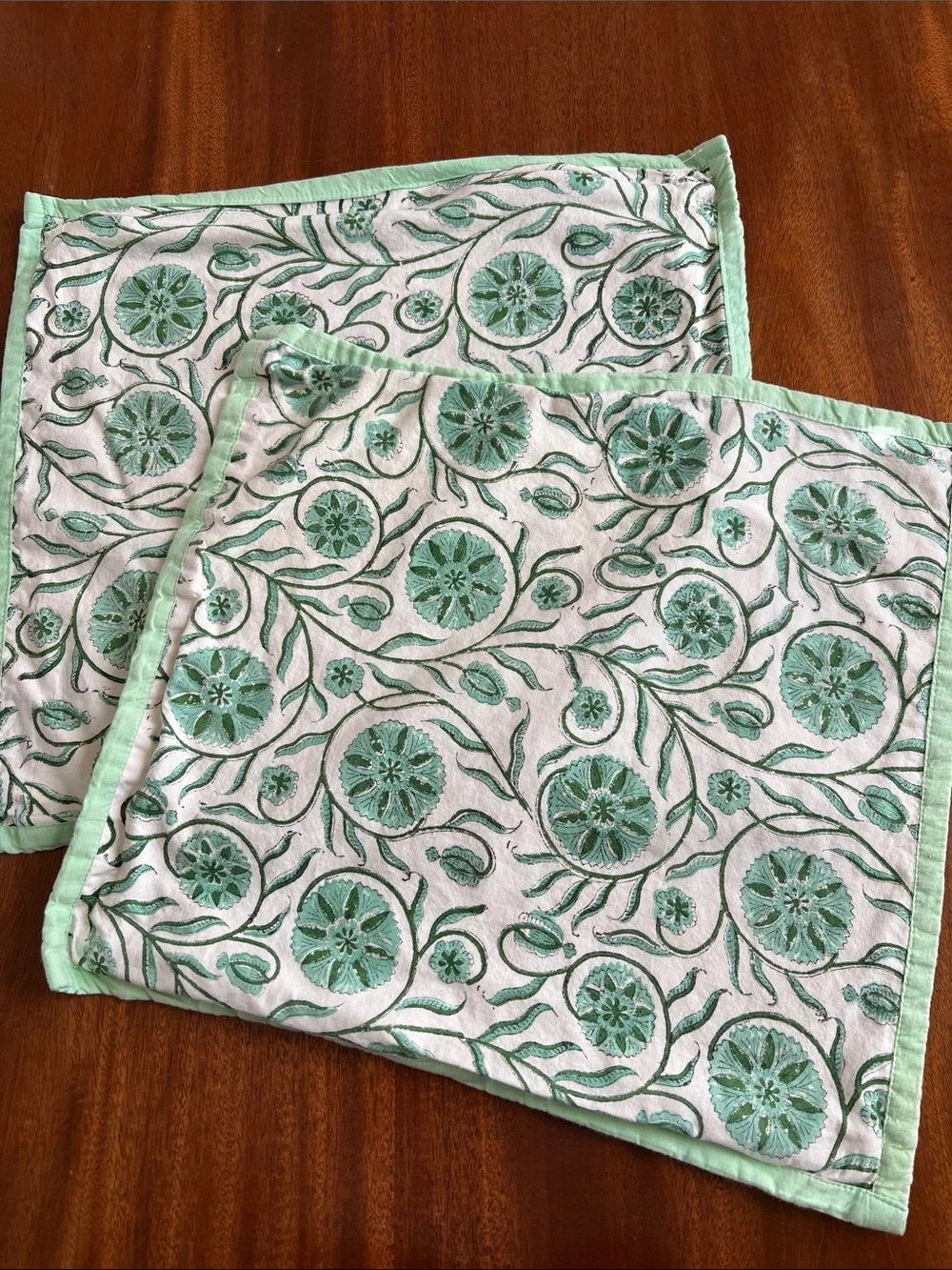 🍃Set of two block print pillowcases🍃